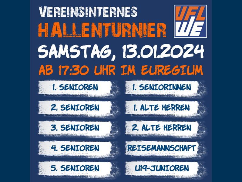 Internes Hallenturnier am 13.1. im Euregium Internes Hallenturnier am 13.1. im Euregium
