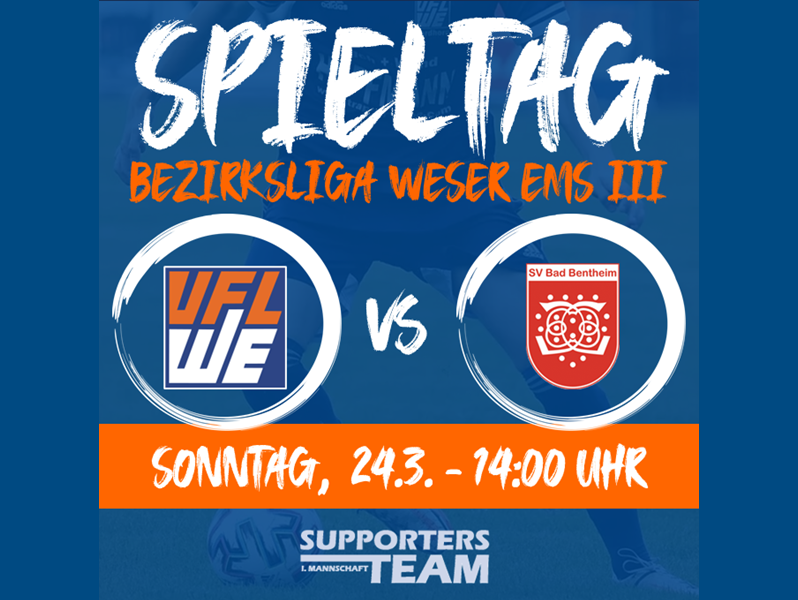 Heimspiel am Sonntag gegen Bentheim Heimspiel am Sonntag gegen Bentheim