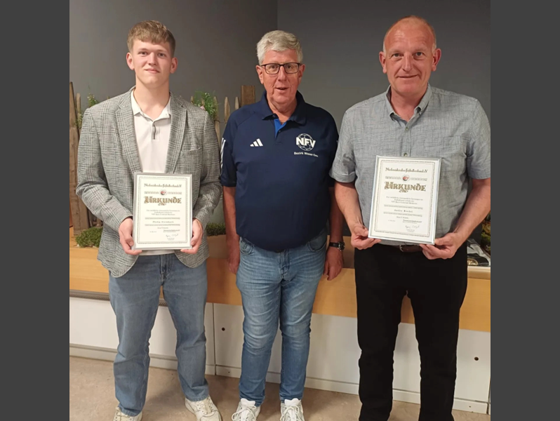 Ehrungen für Philip Steinbach und Andre Riedel Ehrungen für Philip Steinbach und Andre Riedel