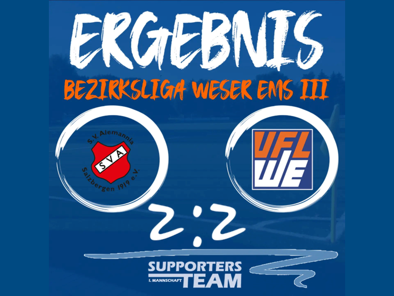 Erste spielt 2:2-Unentschieden in Salzbergen