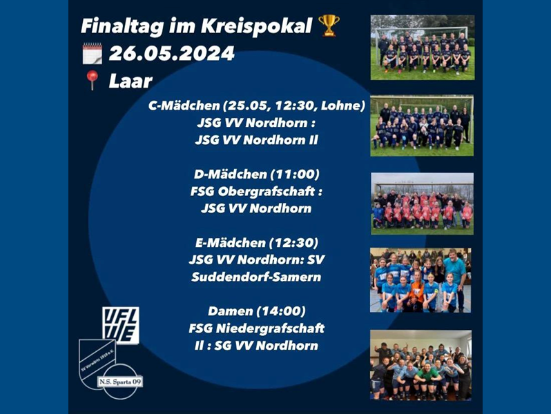 Kreispokalendspiele Juniorinnen/Damen am Wochenende Kreispokalendspiele Juniorinnen/Damen am Wochenende