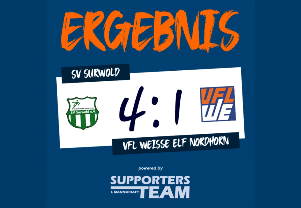 1:4-Auswärtspleite beim Tabellenletzten Surwold 1:4-Auswärtspleite beim Tabellenletzten Surwold