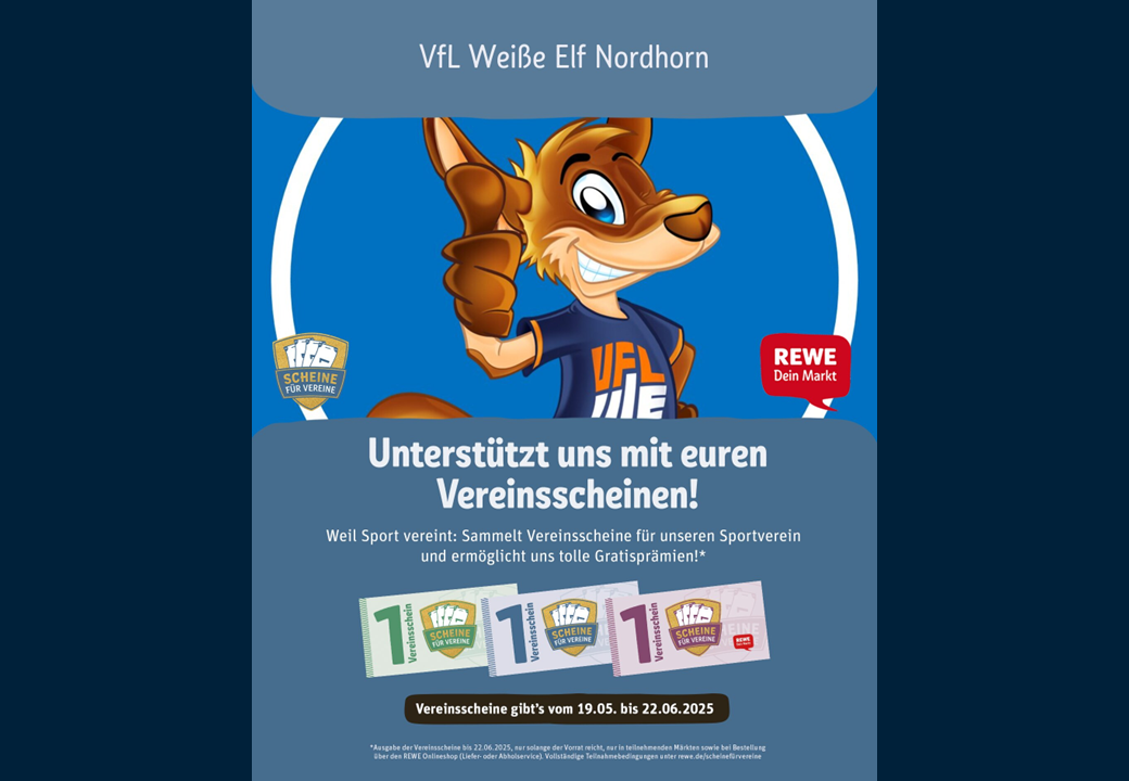 REWE-Aktion „Scheine für Vereine“ ist wieder gestartet REWE-Aktion „Scheine für Vereine“ ist wieder gestartet