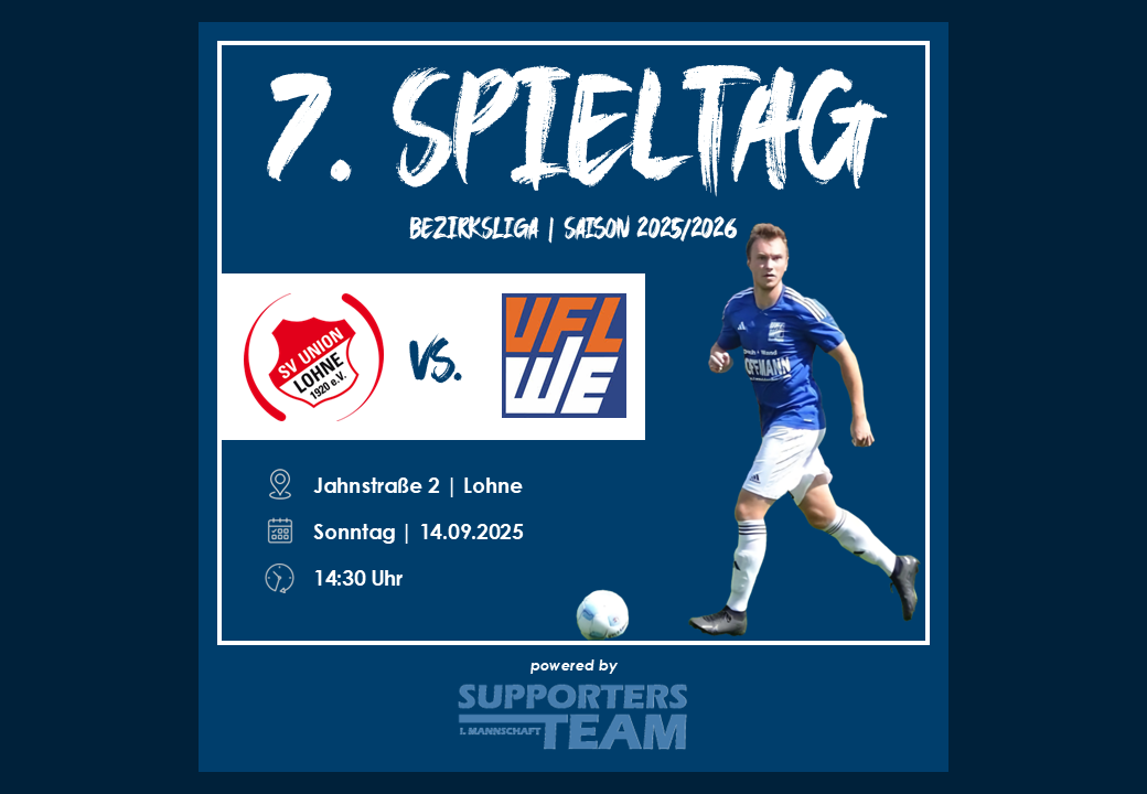 Erste: Am Sonntag um 14:30 Uhr in Lohne zu Gast