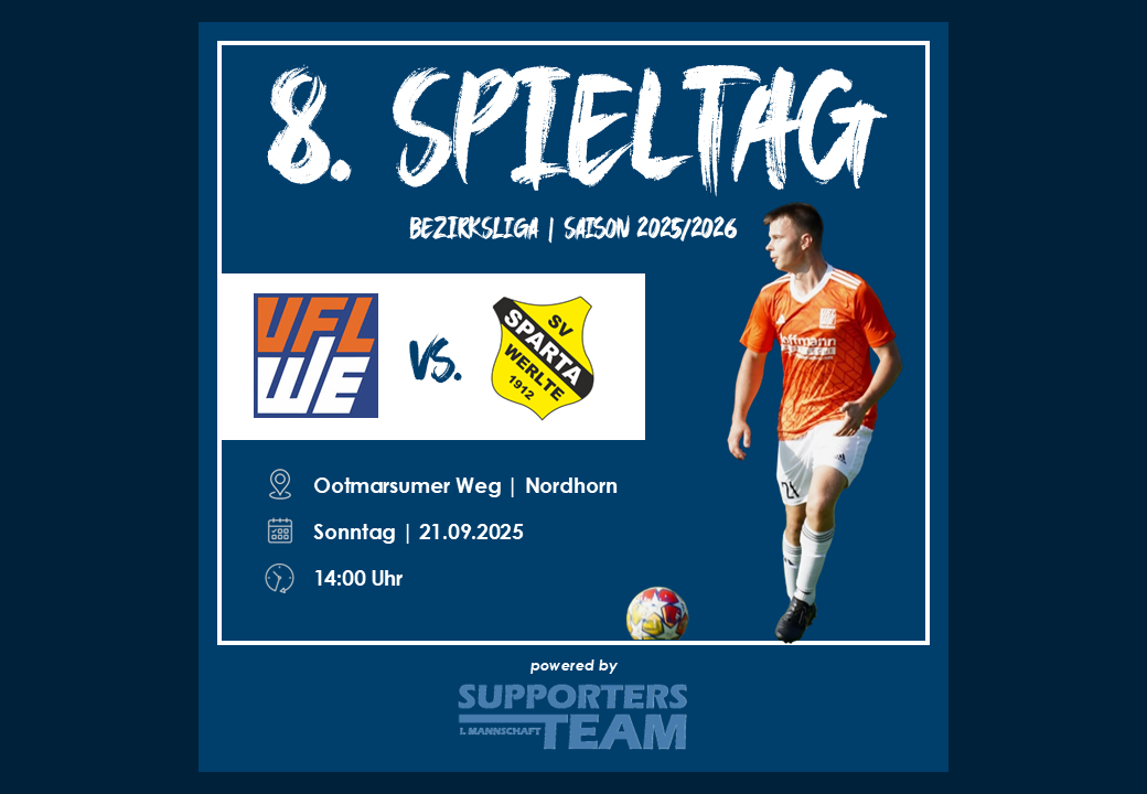 Erste: Heimspiel am Sonntag um 14 Uhr gegen Werlte