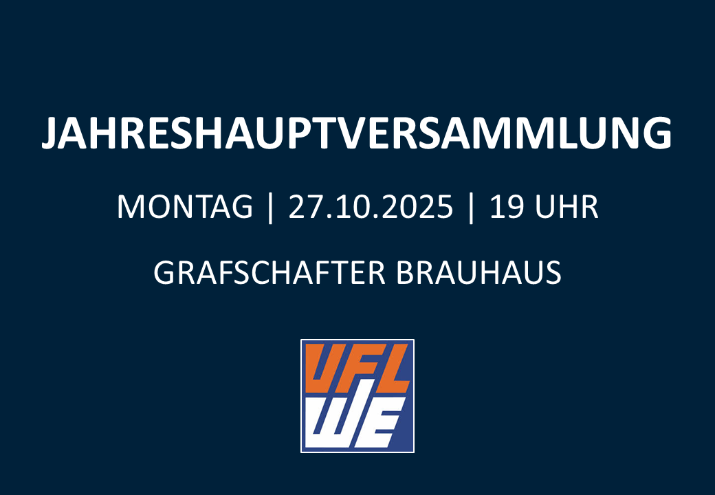 Jahreshauptversammlung am 27.10. ab 19 Uhr im Grafschafter Brauhaus
