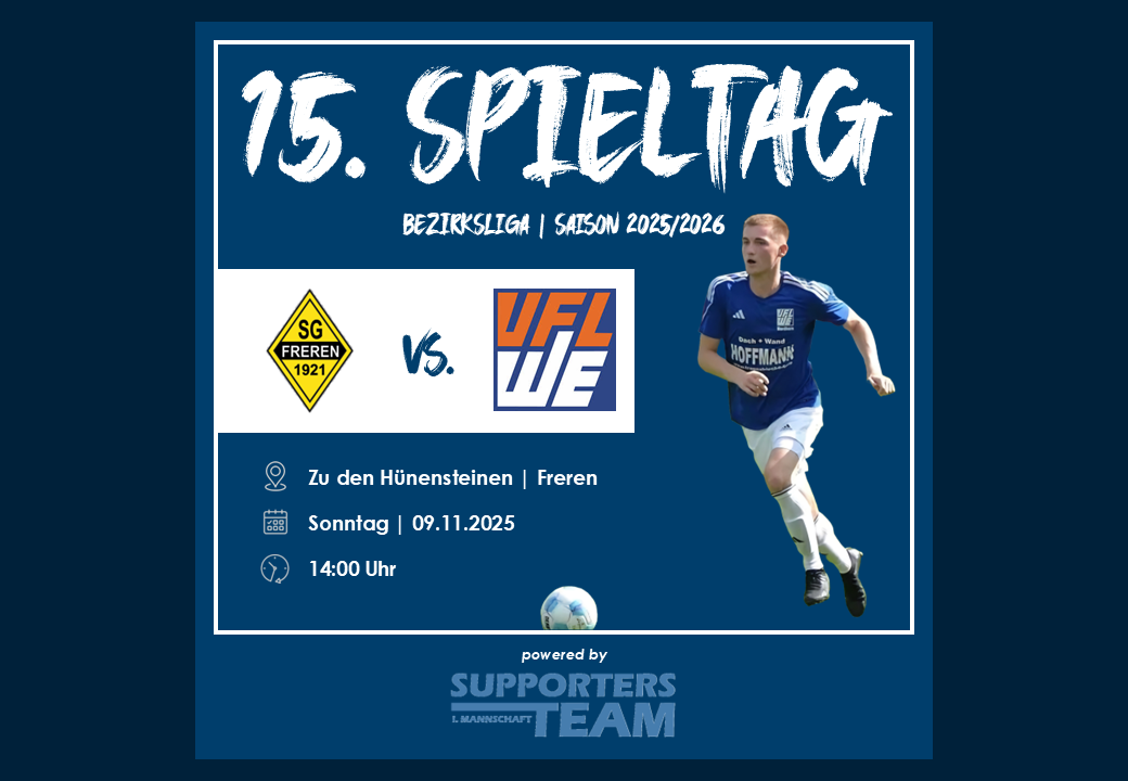 Unserer Erste reist am Sonntag nach Freren Unserer Erste reist am Sonntag nach Freren