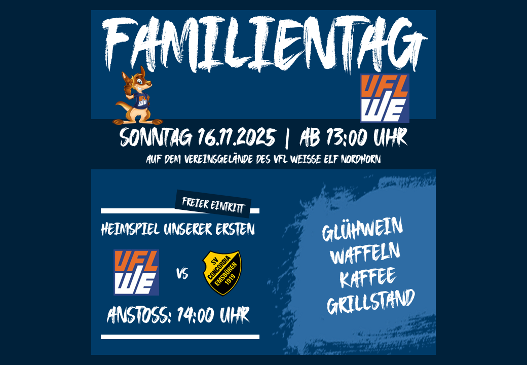 Familientag am 16.11. ab 13 Uhr auf unserem Vereinsgelände
